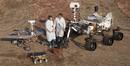 Comparaci&oacute;n de tama&ntilde;o de Curiosity, a la derecha, con Spirit y Poortunity, a la izquierda, y el Sojourner, en primer plano