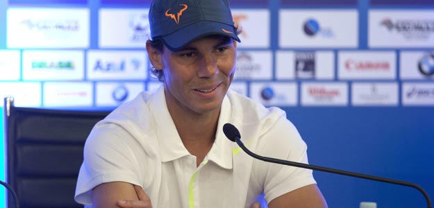 El tenista español Rafael Nadal participa en una rueda de prensa durante el Abierto de Tenis de Brasil El tenista español Rafael Nadal participa en una rueda de prensa durante el Abierto de Tenis de Brasil