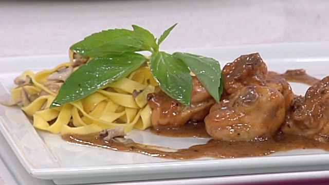 Pollo al lim&oacute;n con pasta a la albahaca (21/09/2011)