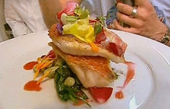 Espa&ntilde;a Directo - Salmonetes con espinacas