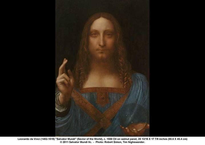 'Salvator Mundi', pintura atribuida a Leonardo da Vinci y expuesta en la National Gallery
