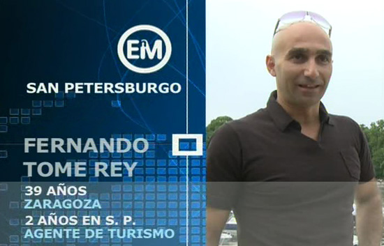 Espa&ntilde;oles en el mundo - San Petersburgo - Fernando