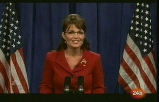 Sarah Palin y su doble en el programa Saturday Night Live