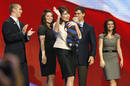 La candidata a la vicepresidencia de Estados Unidos, Sarah Palin, aparece junto a su familia en la Convenci&oacute;n Republicana de Saint Paul, Minnesota.
