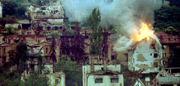 Sarajevo bombardeada