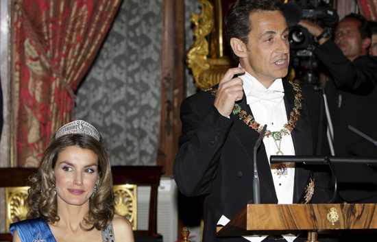 Sarkozy habla de su amistad con Espa&ntilde;a en la cena de gala