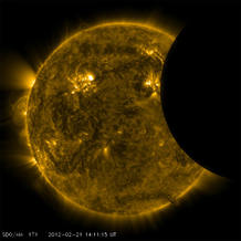 El eclipse captado por el SDO
