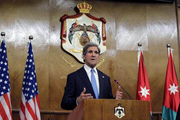 El secretario de Estado de EEUU, John Kerry, tras la reuni&oacute;n del grupo denominado Amigos de Siria