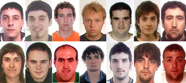 De izquierda a derecha y de arriba a abajo, Ra&uacute;l Aduna Vallinas, Javier Agirre Ib&aacute;&ntilde;ez, Eneko Agirrebiria Olegoy, Asier Coloma Ugartemendia, Jon Etxeberria Oiarbide, Zuri&ntilde;e Gogenola Goitia, I&ntilde;aki Imaz Munduate, Olatz Izagirre Sarasti, Gaizka Likona An