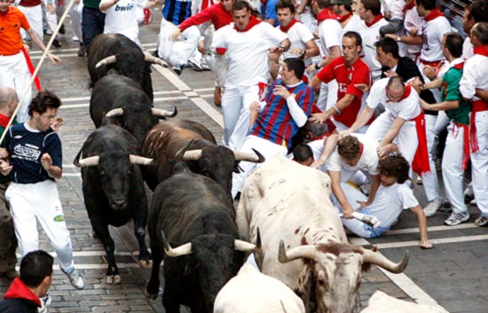 Segundo encierro, San Ferm�n 2009.