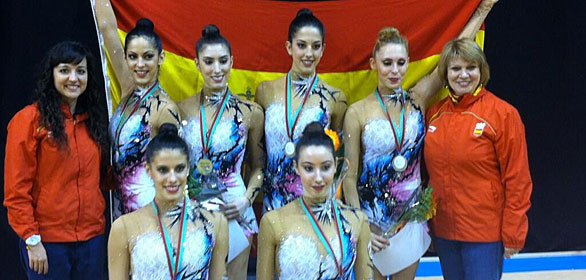 La selecci&oacute;n espa&ntilde;ola de Gimnasia R&iacute;tmica gana la medalla de Oro de la Copa del Mundo en Lisboa