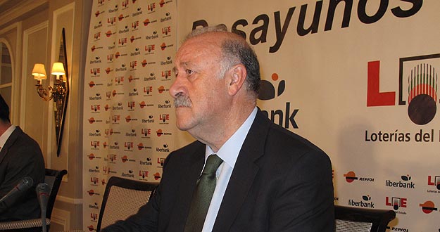El seleccionador nacional Vicente del Bosque en los Desayunos Informativos de Europa Press.