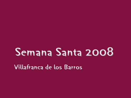 Semana Santa en Villafranca de los Barros, Badajoz