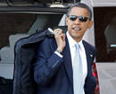 Democratic presidential nominee Senator Barack Obama arrives in Oxford