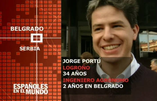 Espa&ntilde;oles en el mundo - Serbia - Jorge