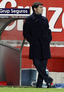 Marcelino Garc&iacute;a, entrenador del Sevilla.