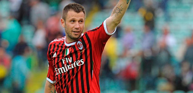 El delantero del AC Milan, Antonio Cassano