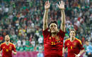 Silva celebra el segundo gol de Espa&ntilde;a