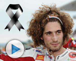 Simoncelli, tan duro en la pista como dulce en la vida Simoncelli, tan duro en la pista como dulce en la vida