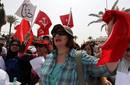 Simpatizantes del Partido Comunista Iraqu&iacute; en la plaza Firdous, en el centro de Bagdad, durante la manifestaci&oacute;n del 1&ordm; de Mayo