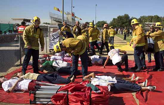 Simulacro de terremoto en California