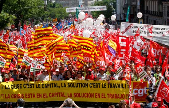 Los sindicatos europeos piden en Madrid luchar de manera coordinada contra el paro
