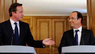 Ver v&iacute;deo  'Sinton&iacute;a por Europa entre Hollande y Cameron pese a las fuertes discrepancias'