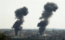 Smoke rises after an Israeli bomb exploded in Beit Lahiya