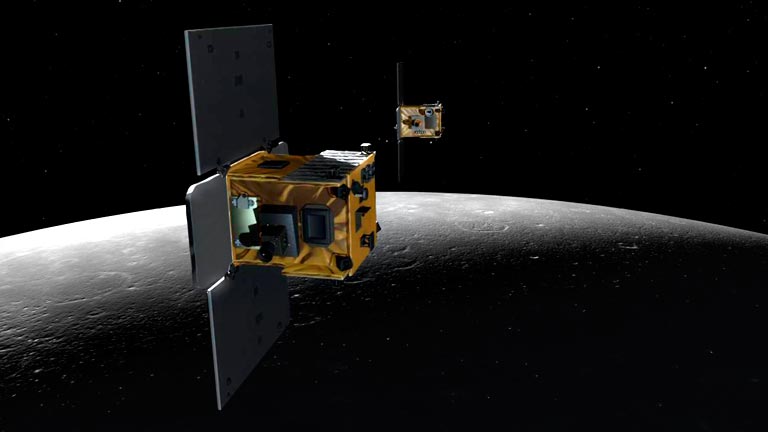 Las sondas GRAIL de la NASA chocan contra la Luna para finalizar su misi&oacute;n