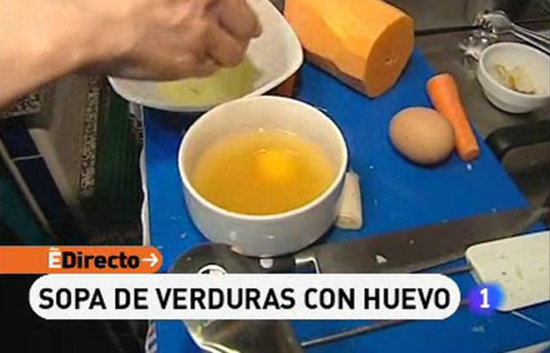 Espa&ntilde;a Directo - Sopa de verdura con huevo