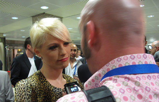 Eurovisi&oacute;n 2009 - Soraya en la fiesta de bienvenida