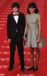 Spanish actor Colomer and actress Comas, nominees for best newcomer award, pose for photographers on red carpet at Madrids Royal Theatre