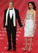Spanish actors Puigcorbe and Marcelli pose as they arrive for the Spanish Film Academys Goya Awards ceremony at Madrids Royal Theatre
