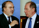 Rato, a la izquierda, sustituy&oacute; a Solbes al frente de Econom&iacute;a y Hacienda en 1996, tras la primera victoria de Aznar.