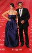 Spanish presenter Buenafuente stands with his girlfriend, actress Abril, as they pose on red carpet at Madrids Royal Theatre