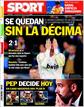 El diario deportivo catal&aacute;n Sport ilustra con una imagen de Cristiano Ronaldo el adi&oacute;s a la d&eacute;cima Copa de Europa para los blancos.