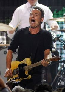 Springsteen performs during the 2013 MusiCares Person of the Year tribute honoring him in Los Angeles