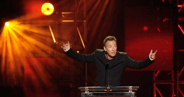 Springsteen speaks after accepting the 2013 MusiCares Person of the Year award at a gala in Los Angeles Springsteen speaks after accepting the 2013 MusiCares Person of the Year award at a gala in Los Angeles