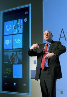 STEVE BALLMER PRESENTA NUEVO SISTEMA OPERATIVO WINDOWS PHONE 7 SERIES