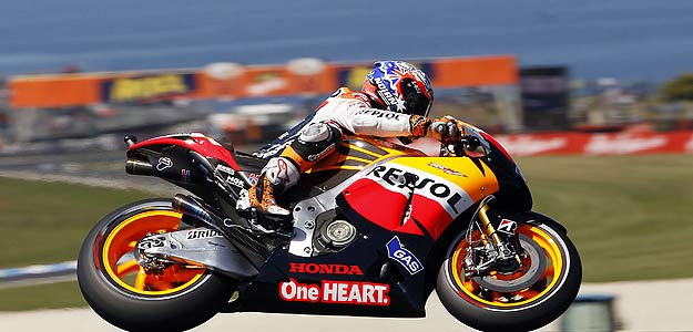 Casey Stoner manej&oacute; con maestr&iacute;a su Honda RC212V.
