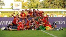 La sub'17 femenina ha revalidado el t&iacute;tulo de campeona de Europa