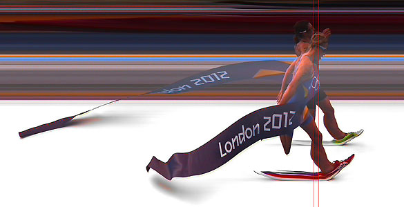La suiza Spirig y la sueca Norden han entrado casi a la par y la fotofinish ha mostrado la vencedora. La suiza Spirig y la sueca Norden han entrado casi a la par y la fotofinish ha mostrado la vencedora.