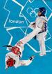 El espa&ntilde;ol Joel Gonz&aacute;lez compitiendo contra el colombiano Oscar Mu&ntilde;oz durante la semifinal de taekwondo en la categor&iacute;a de -58kg, que consigui&oacute; vencer.