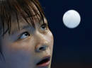 Taiwans Chen Szu-yu serves to Hungarys Krisztina Toth during their womens singles second round table tennis match in the ExCel venue at the London 2012 Olympic Games