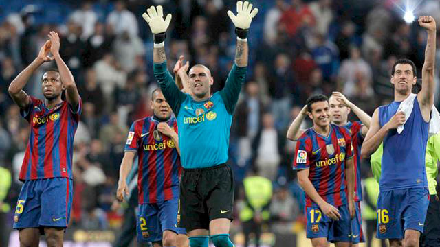 Temp. 09/10 El Bar&ccedil;a asalta la liga en el Bernabe&uacute; (0-2)