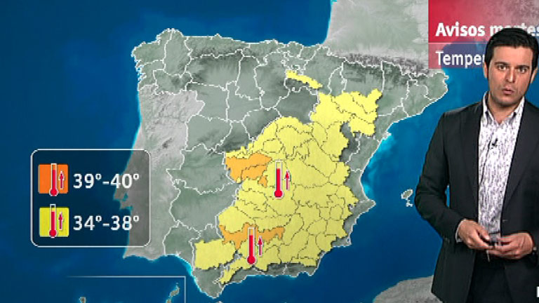 Temperaturas altas en la mitad sur y este de la Pen&iacute;nsula
