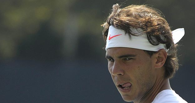 El tenista español Rafael Nadal durante un entrenamiento de cara al partido ante Istomin del Abierto de Tenis de Estados Unidos. El tenista español Rafael Nadal durante un entrenamiento de cara al partido ante Istomin del Abierto de Tenis de Estados Unidos.