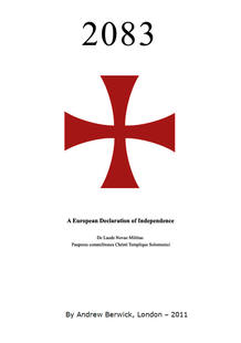 The first page of a book downloaded from a link posted on the Norwegian discussion website, www.freak.no, and entitled "2083 - A European Declaration of Independence", is seen in this screen grab The first page of a book downloaded from a link posted on the Norwegian discussion website, www.freak.no, and entitled "2083 - A European Declaration of Independence", is seen in this screen grab