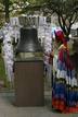 The Most Rev. Dr. Katherine Jefferts Schori, Presiding Bishop, rings the Bell of Hope at 8:46am at St. Pauls church in New York