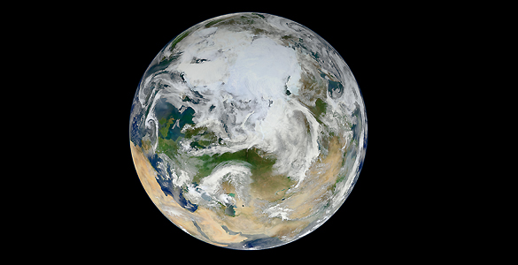 'Canica Blanca', la nueva imagen de la Tierra difundida por la NASA